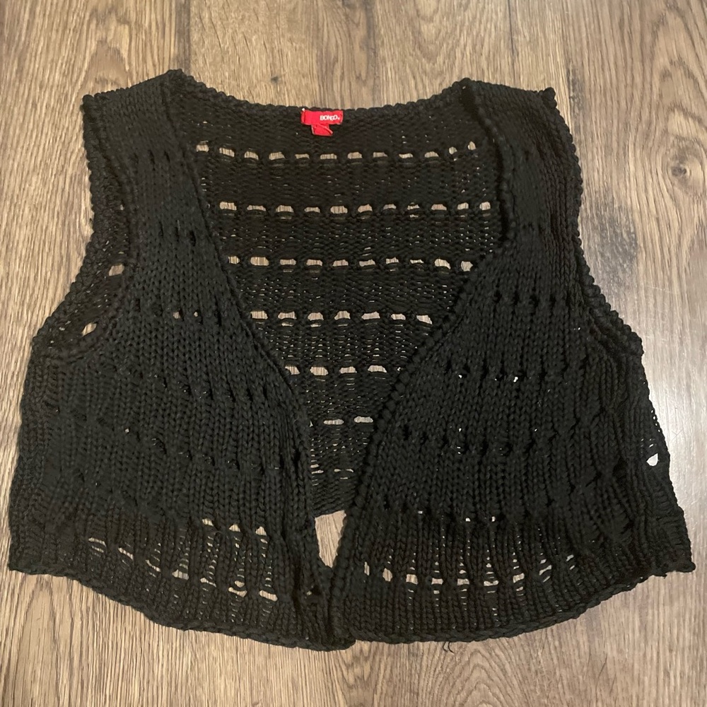 Bongo Woven Knit Sweater Vest, Size Youth Large